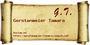 Gerstenmeier Tamara névjegykártya